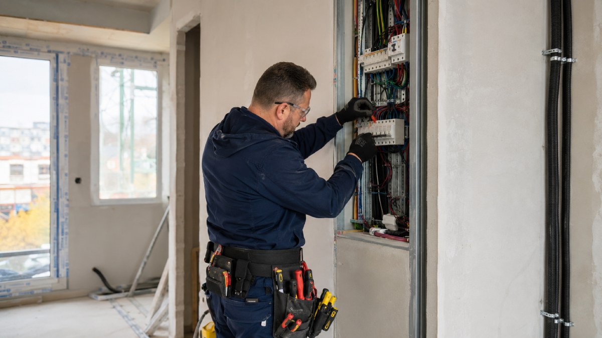 Detail van elektrische installatie